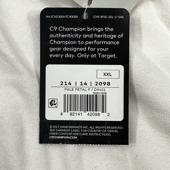 Champion C9 Women's Size XXL Long Sleeve French Terry Turtleneck Pale Petal New - Picture 3 of 16